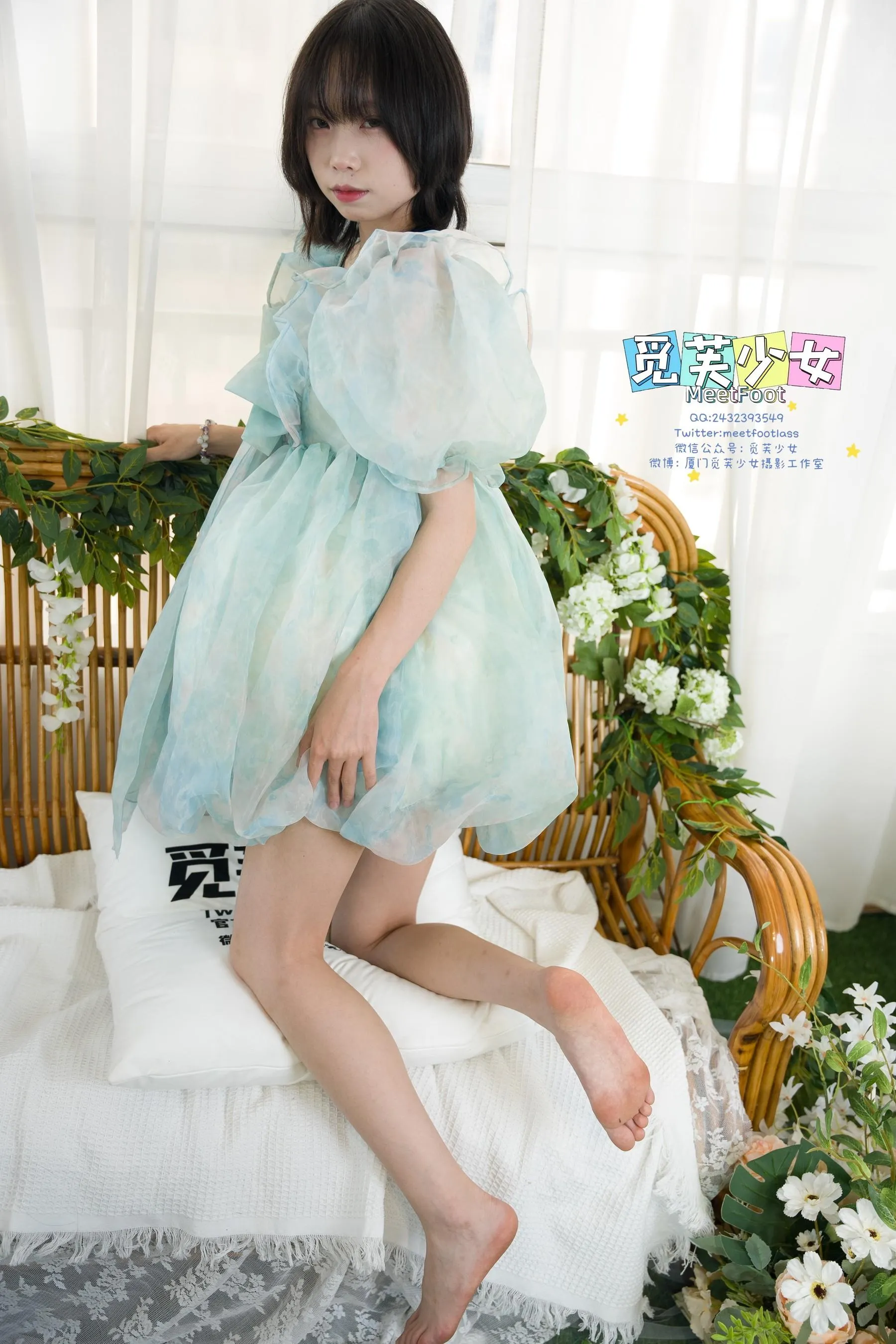 觅芙少女 NO.033 小婉-一袭蓝色纱裙构筑今晚浪漫的梦境-PIC [249P]插图
